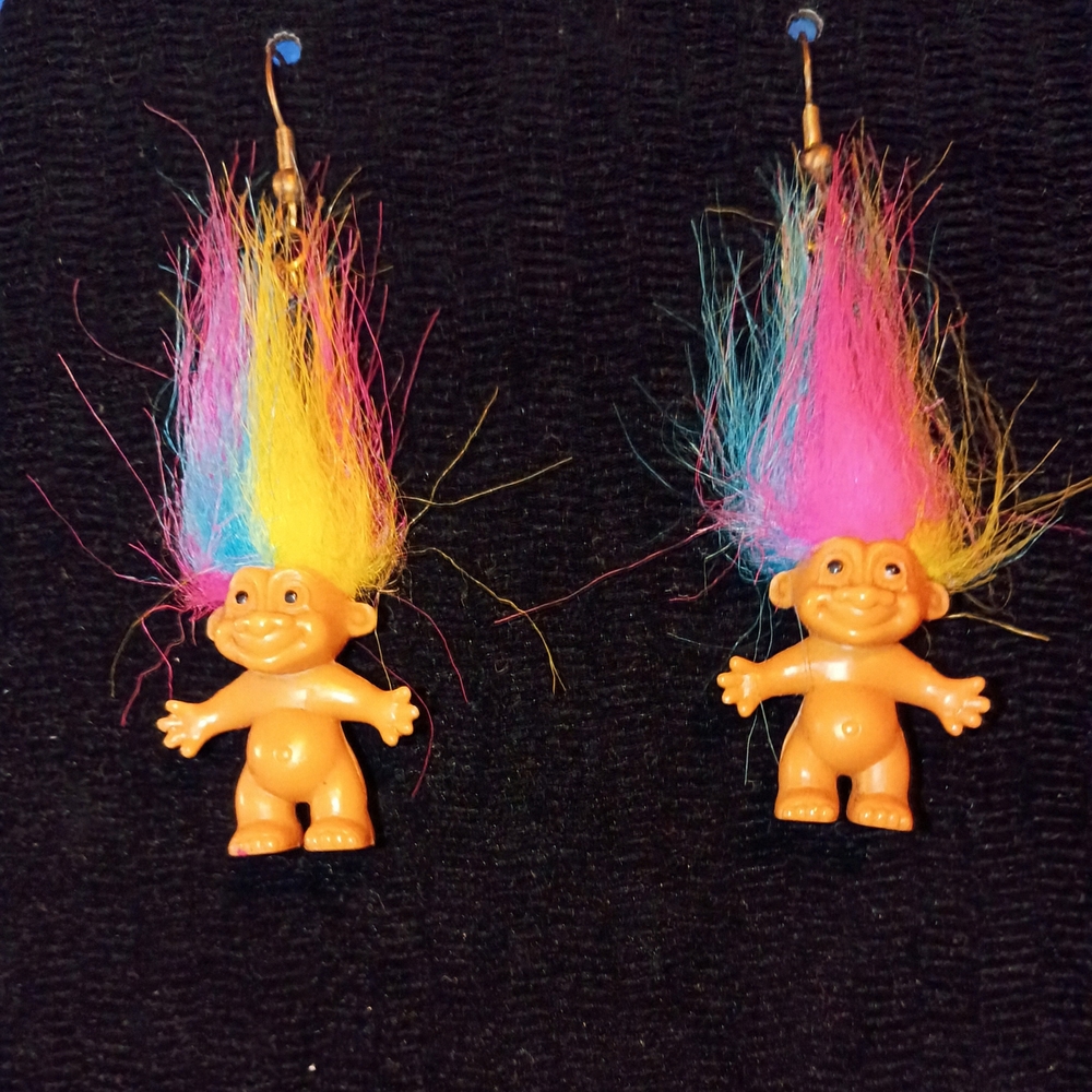 Colorful Classic Troll Doll Earrings